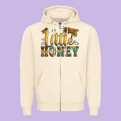 Western Little Honey Bee Zipper Hoodie Designed By Lillyallendesigns