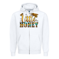White Western Little Honey Bee Zipper Hoodie - LillyAllenDesigns