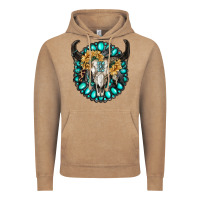 Vintage Coffee gamestone with bull skull Vintage Hoodie - RanaPortraitStore