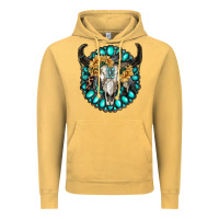 Vintage Mustard gamestone with bull skull Vintage Hoodie - RanaPortraitStore