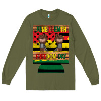 Army Green juneteenth freedom day 12 oz can cooler (regular) 2 Long Sleeve Tee - Artiststas