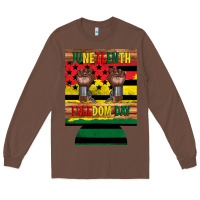 Chestnut juneteenth freedom day 12 oz can cooler (regular) 2 Long Sleeve Tee - Artiststas