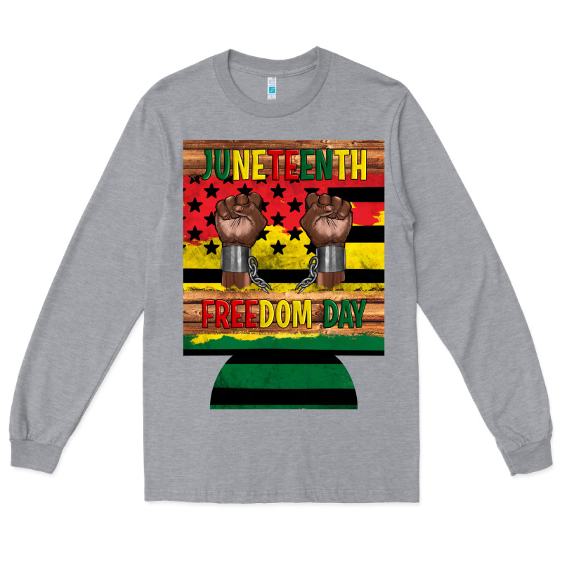 Juneteenth Freedom Day 12 Oz Can Cooler (regular) 2 Long Sleeve Tee by Artiststas | Teevron