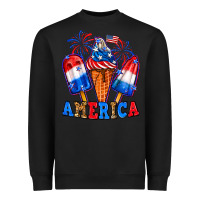 Black 4th of July America ice creams Heavyweight Sweatshirt - Neo Western