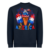 Navy 4th of July America ice creams Heavyweight Sweatshirt - Neo Western