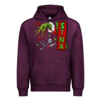 Mauve Wine Christmas Character Urban Hoodie - NancyCooperArtShop