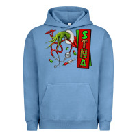 Pigment Pebble Blue Christmas Character Urban Hoodie - NancyCooperArtShop