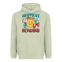 Matcha happiest when i'm reading Heavyweight Hoodie - MaliasSmallBusiness