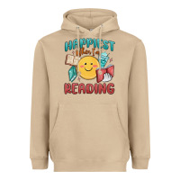 Mushroom happiest when i'm reading Heavyweight Hoodie - MaliasSmallBusiness