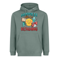 Sage happiest when i'm reading Heavyweight Hoodie - MaliasSmallBusiness