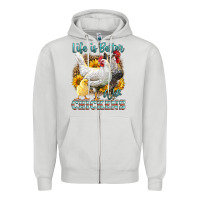 Dove Grey Western Life Is Better With Chickens Zipper Hoodie - LillyAllenDesigns