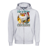 Heather Grey Western Life Is Better With Chickens Zipper Hoodie - LillyAllenDesigns