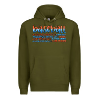 Army Green vintage baseball Premium Hoodie - Artiststas