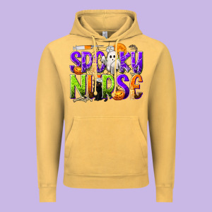 Halloween Spooky Nurse Vintage Hoodie Designed By Texasbilliewilder