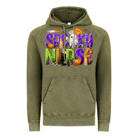 Vintage Olive Halloween Spooky Nurse Vintage Hoodie - texasbilliewilder
