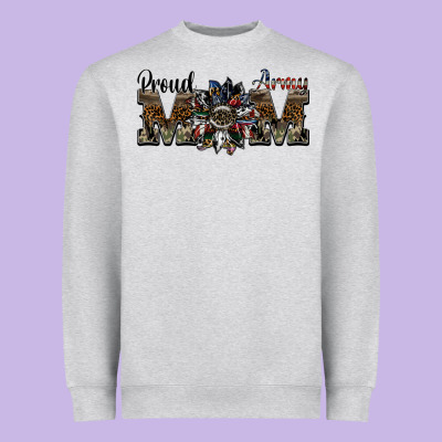Proud Army Mom Heavyweight Sweatshirt Designed By Sublimationcraftshop