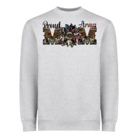 Heather Grey proud army mom Heavyweight Sweatshirt - SublimationCraftShop
