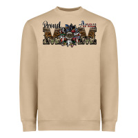 Mushroom proud army mom Heavyweight Sweatshirt - SublimationCraftShop