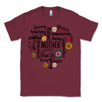 Burgundy Mother Classic Tee - CowhideDigitalArt