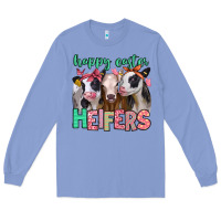 Colony Blue happy easter heifers Long Sleeve Tee - Jasminsmagicworld
