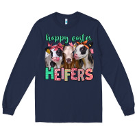 Navy happy easter heifers Long Sleeve Tee - Jasminsmagicworld
