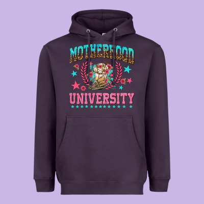Motherhood University With Coffee Heavyweight Hoodie Designed By Nancycooperartshop