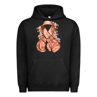 Pigment Black Uterine Cancer peach ribbon with boxing gloves Urban Hoodie - NancyCooperArtShop