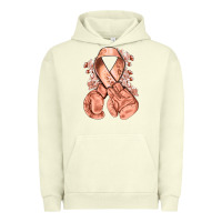 Pigment Pistachio Uterine Cancer peach ribbon with boxing gloves Urban Hoodie - NancyCooperArtShop