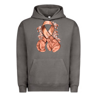 Pigment Tornado Uterine Cancer peach ribbon with boxing gloves Urban Hoodie - NancyCooperArtShop