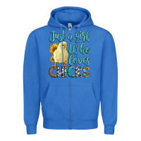 True Royal Western Just A Girl Who loves Chicks Zipper Hoodie - LillyAllenDesigns