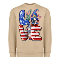Mushroom Love 4th of July with gnomes 4th of july Heavyweight Sweatshirt - CowGirlArtShop