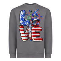 Storm Love 4th of July with gnomes 4th of july Heavyweight Sweatshirt - CowGirlArtShop