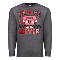 Charcoal Heather call me never Premium Sweatshirt - MaliasSmallBusiness