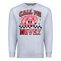 Heather Grey call me never Premium Sweatshirt - MaliasSmallBusiness