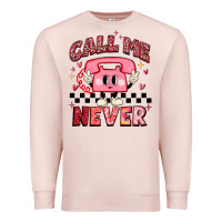 Pale Pink call me never Premium Sweatshirt - MaliasSmallBusiness