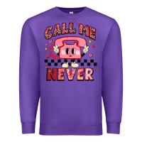 Purple call me never Premium Sweatshirt - MaliasSmallBusiness