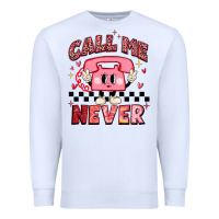 White call me never Premium Sweatshirt - MaliasSmallBusiness