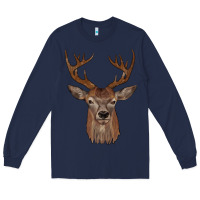 Navy deer Long Sleeve Tee - JahusDesignShop
