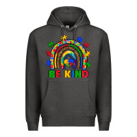 Charcoal Heather autism awareness rainbow Premium Hoodie - Artiststas