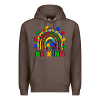 Coffee autism awareness rainbow Premium Hoodie - Artiststas