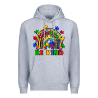 Heather Grey autism awareness rainbow Premium Hoodie - Artiststas