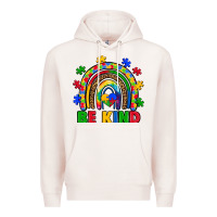 Pale Pink autism awareness rainbow Premium Hoodie - Artiststas