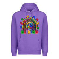 Purple autism awareness rainbow Premium Hoodie - Artiststas
