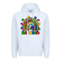 White autism awareness rainbow Premium Hoodie - Artiststas