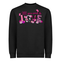 Black all you need is love valentine's day Heavyweight Sweatshirt - FaDigitalArtStudio