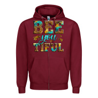 Burgundy Western Bee You Tiful Bee Zipper Hoodie - LillyAllenDesigns