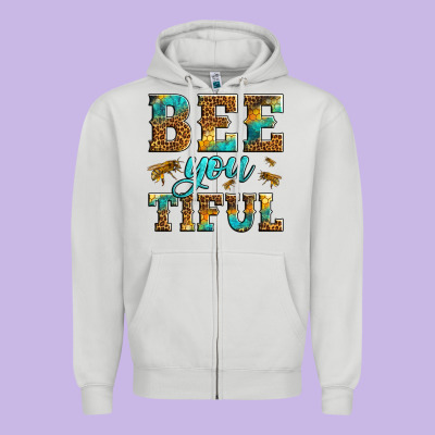 Western Bee You Tiful Bee Zipper Hoodie Designed By Lillyallendesigns