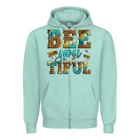 Seafoam Western Bee You Tiful Bee Zipper Hoodie - LillyAllenDesigns
