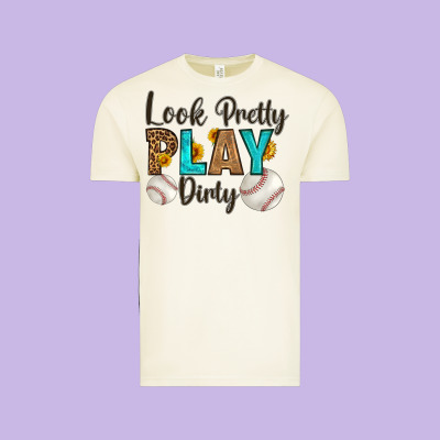 Look Pretty  Play Dirty Vintage Tee Designed By Hra Design Shop