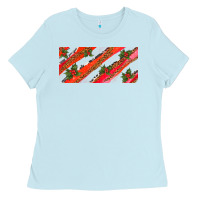 Baby Blue leopar and cowhide with mistletoe Ladies Tee - AdoDesignShop